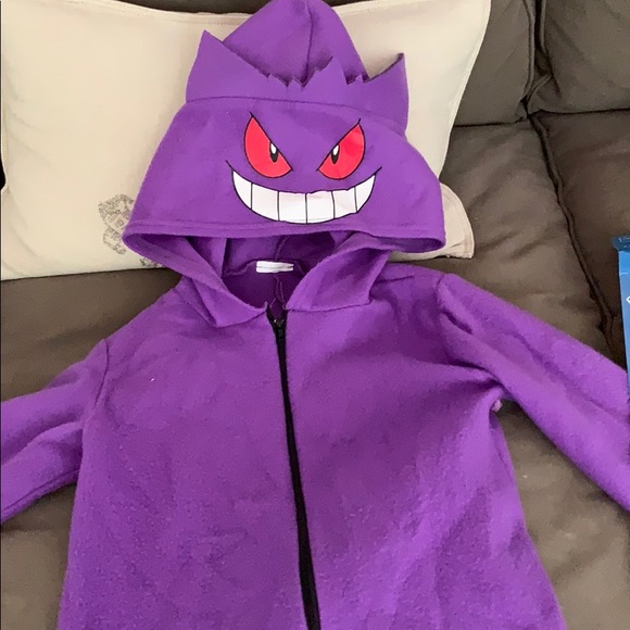 SAZAC Kigurumi Pokemon Gengar Onesie Jumpsuit Halloween Costume Kids